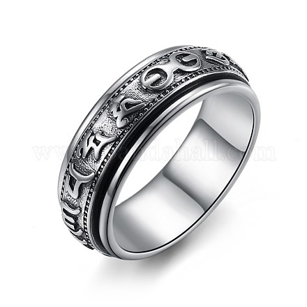 Nueva moda tailandesa anillos de plata 925 esterlina RJEW-BB33707-11-1