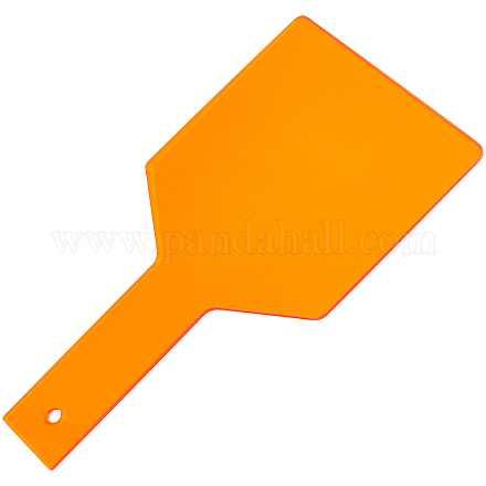 アクリル歯科用シールドプレート  目の保護板  オレンジ  240x126x0.5mm  穴：7mm FIND-WH0099-43-1