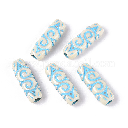 Окрашенные непрозрачные акриловые бусины OACR-T029-02K-1