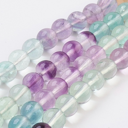 Chapelets de perles en fluorite naturel G-F568-002-8mm-1