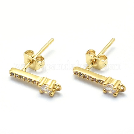 Accessoires de clous d'oreilles en laiton KK-P155-49G-NR-1