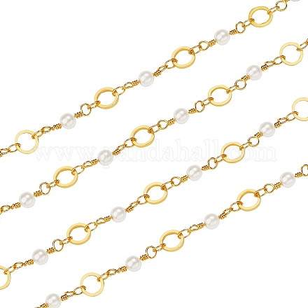 Handgefertigte Perlenkette aus Messing CHC-SZ0001-21-1