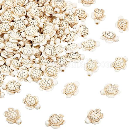 4 нити синтетических окрашенных бирюзовых бусин G-NB0003-29-1