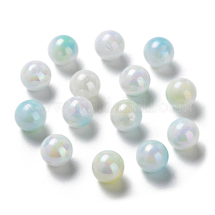 Perle acriliche opache bicolore SACR-P024-01B-W08-1