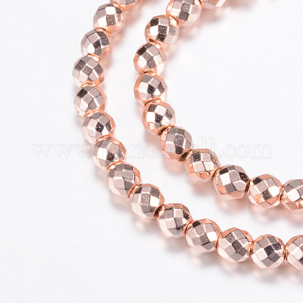 Chapelets de perles en hématite synthétique sans magnétique G-Q465-23RG-1