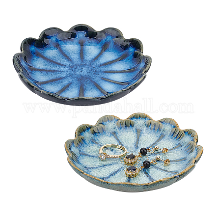 NBEADS 2 Pcs 2 Color Ceramic Jewelry Tray AJEW-NB0005-25A-1