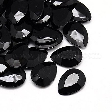 Imitation Taiwan Acrylic Rhinestone Pointed Back Cabochons & Faceted GACR-A017-20x30mm-18-1