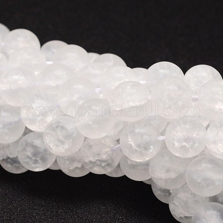 Chapelets de perles en quartz craquelé synthétique X-CCG-K002-6mm-01-1