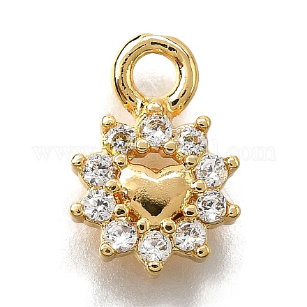 Латунные микро проложить кубического циркония подвески KK-D385-02G-03-1