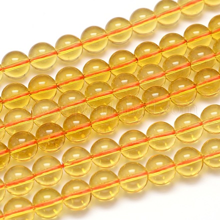 Chapelets de perles en cristal de quartz naturel G-H1648-8mm-03S-AA2-1