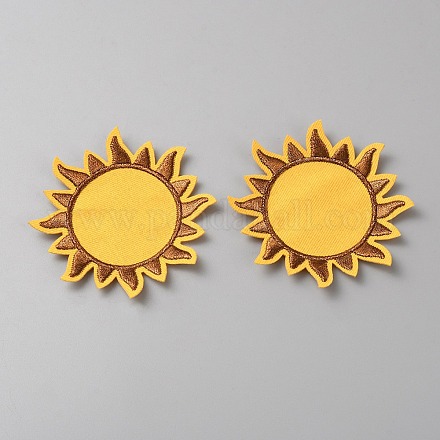 Вышивка на ткани из солнечного полиэстера пришить аппликации PATC-WH0008-71-1