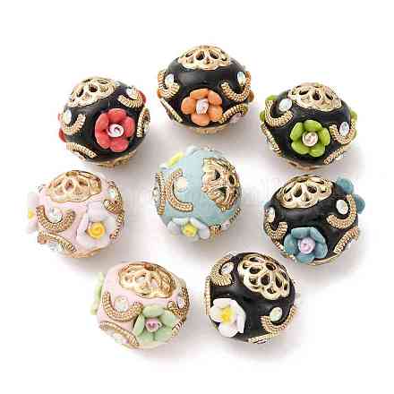 Круглые бусины из смолы ручной работы из Индонезии IPDL-P005-05KCG-M-1