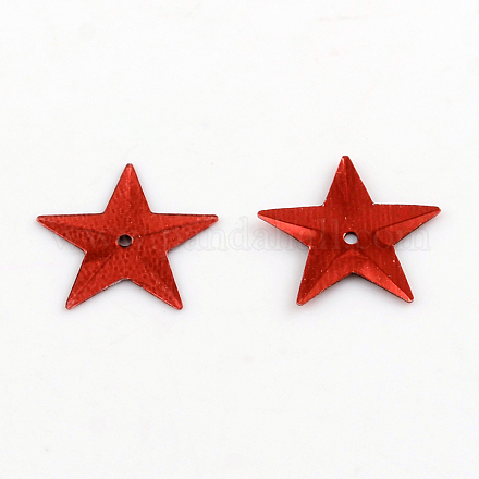 Accessoires ornement de perles de paillette en plastique étoiles X-PVC-Q031-M3-1