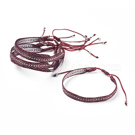 Bracelets de perles tressées réglables unisexes BJEW-J181-11A-1