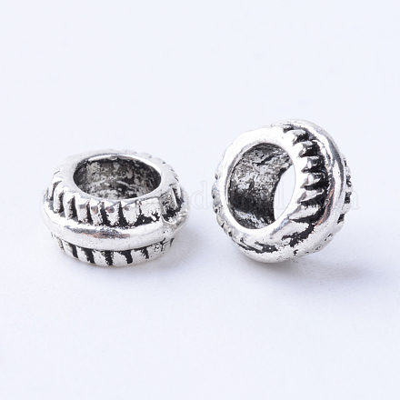 Perles européennes en alliage de style tibétain X-TIBE-Q063-163AS-RS-1
