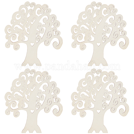 Ritaglio di legno dell'albero genealogico WOOD-WH0031-06-1