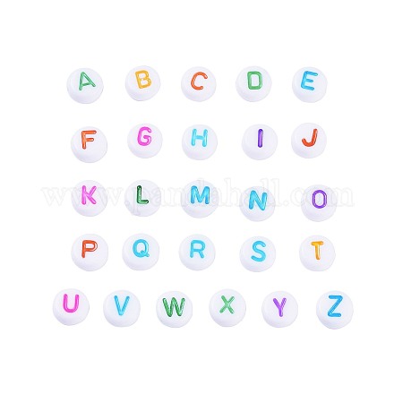 Perles acryliques de l'alphabet OACR-X0006-16-1