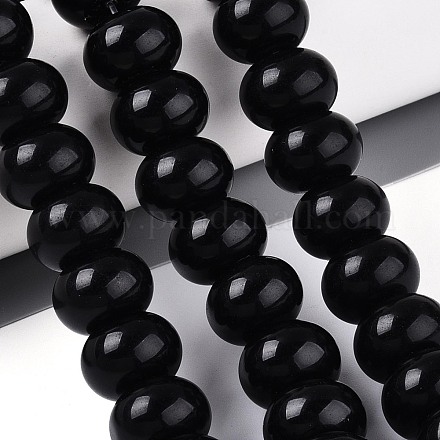 Природные обсидиана бисер нитей G-T144-33-1