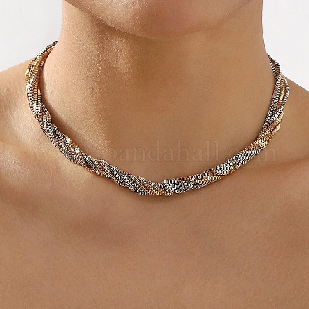 Железные цепи коробки ожерелья&nbsp;LS-NJEW-U046-03GP-1