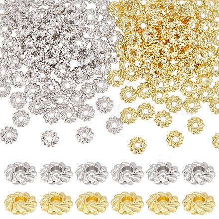 Benecreat 160 pièce de perles d'espacement en alliage de 2 couleurs FIND-BC0004-91-1