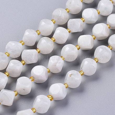 Brins de perles de pierre de lune arc-en-ciel naturel G-A030-B15-10mm-1