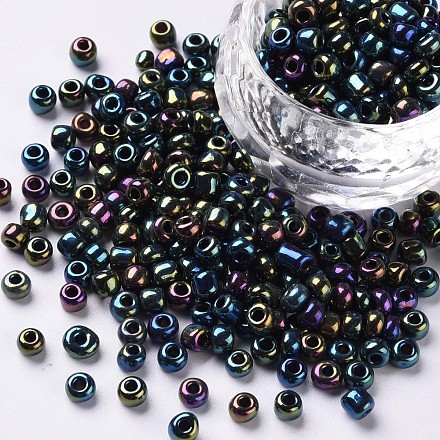 6/0 perles de rocaille en verre SEED-A009-4mm-605-1