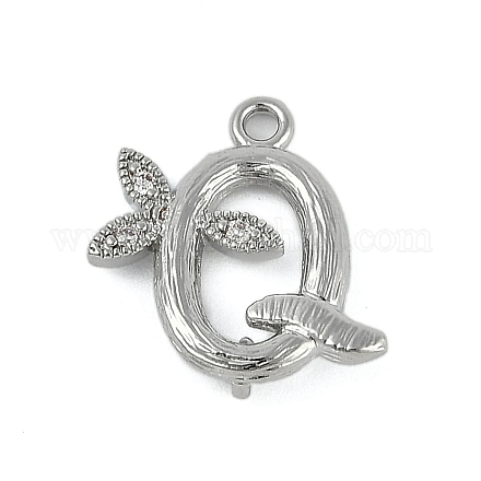 Латунные хрустальные стразы буквы звенья соединительные подвески KK-S395-06P-Q-1