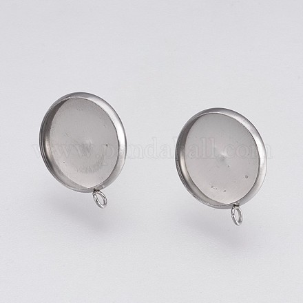 Серьги-гвоздики из нержавеющей стали 202 STAS-I088-D-02P-1