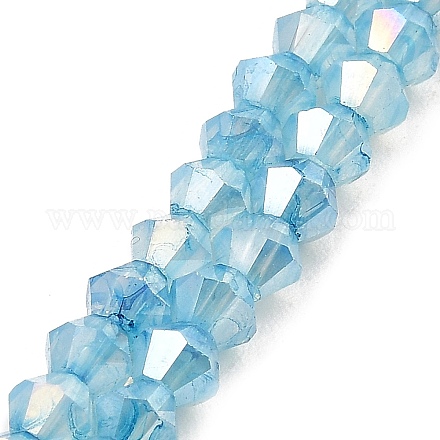 Abalorios de vidrio jade de imitación hebras GLAA-P058-02A-02-1