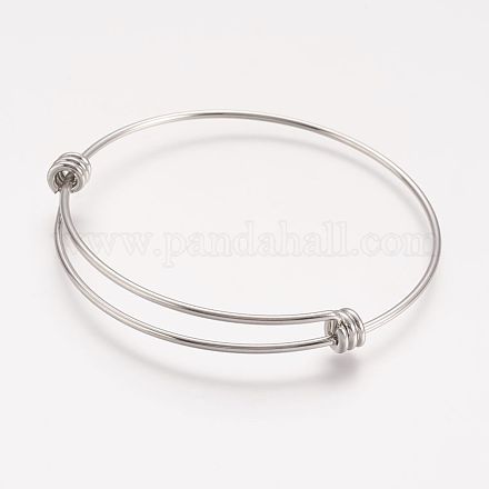 Bracelet extensible réglable en 304 acier inoxydable fabrication de bracelet X-BJEW-F243-05P-1