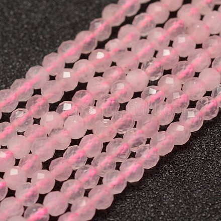 Chapelets de perles en quartz rose naturel X-G-F460-35-1