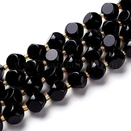 Natürlichen Obsidian Perlen Stränge G-M367-08C-1