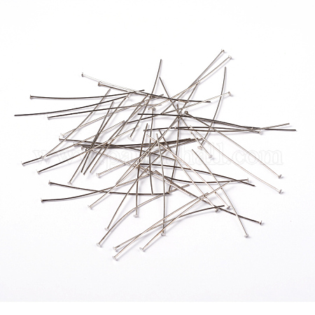 Wholesale Platinum Color Brass Flat Head Pins Fit Jewelry Making