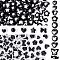 170Pcs 17 Styles Acrylic Beads, Mixed Shapes, Black, 9.5~17.5x11.5~20.5x8.5~15.5mm, Hole: 2~3.5mm, 10pcs/style