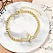 Brass Micro Pave Cubic Zirconia Link Bracelets, Cuban Link Chain Jewelry for Women, Butterfly, Real 18K Gold Plated, 7-3/8 inch(18.7cm), Pendants: 30x20x4mm