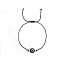 Bohemian Style Resin Evil Eye Bead Braided Bracelets, Adjustable Nylon Cord Braided Bracelets for Women, Black, Inner Diameter: 11 inch(28cm)