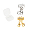 2 Set 2 Style Alloy Magnetic Slide Lock Clasps, Necklace Layering Clasps, with Lobster Claw Clasps, 3-Strand, 6-Hole, Tube, Mixed Color, 25x15mm, Hole: 1.5mm, 1set/style
