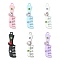 10Pcs Alloy Pendants, Comb, with Rhinestone, Spray Painted, Mixed Color, 44x16x5mm, Hole: 3mm