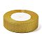 Glitter Metallic Ribbon, Sparkle Ribbon, DIY Material for Organza Bow, Double Sided, Goldenrod, 1 inch(25mm), 25yards/roll(22.86m/roll)