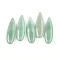 Natural Green Aventurine Pendants, Teardrop Charms, 34~36x10~10.5x4.5~5.5mm, Hole: 0.8~1.2mm
