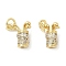 Brass Micro Pave Cubic Zirconia Pendants, Golf Charms, Long-Lasting Plated, Cadmium Free & Lead Free, Rack Plating, Real 18K Gold Plated, 13x9.5x6mm, Hole: 3.3mm