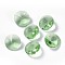 Glass Charms, Faceted, Cone, Light Grey, 14x7mm, Hole: 1mm