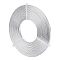 Aluminum Wire, Flat, Textured, Silver, 5x1mm, 10m/roll