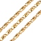 304 Stainless Steel Lumachina Chains, Ion Plating(IP), Unwelded, with Spool, Golden, 6x2x1mm