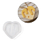 DIY Pendant Silicone Molds, Resin Casting Molds, for UV Resin, Epoxy Resin Craft Making, White, Heart, 57x59x10mm, Hole: 2.5mm