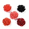 Synthetic Coral Carved Beads, Dyed, Flower, Mixed Color, 25x14mm, Hole: 1.3mm
