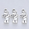 Tibetan Style Alloy Pendants, Cadmium Free & Lead Free, Bear, Antique Silver, 19x9.5x3mm, Hole: 1.6mm, about 454pcs/500g
