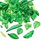Transparent Acrylic Pendants, Leaf, Mixed Color, 10~52.5x6.5~37.5x2.5~6.5mm, Hole: 1.2~1.6mm, 50pcs/bag