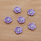 Resin Cabochons, Flower, Dark Violet, 11mm