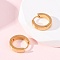 304 Stainless Steel Hoop Earrings, with 316 Stainless Steel, Ion Plating(IP), Real 18K Gold Plated, 16x4mm